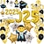 abordables Decoración de Graduación-Juego de decoración con globos para fiesta de graduación 2025, configuración para fiesta y ceremonia temática de graduación, globos con gorro de graduación de dibujos animados, decoración de escena