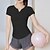 billiga Löpar-T-shirts och linnen-Dam T-shirt för jogging Kortärmad T-shirt Ledigt Fritids- V-hals Solid färg Snabb tork Mjuk Andningsfunktion Gymträning Gång Joggning Sportkläder Sportkläder Svart ljusgrön Blå