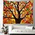 abordables Tapisserie de l&#039;Arbre de Vie-Tapisserie suspendue Arbre de Vie Art mural Grande Tapisserie Décor mural Photographie Arrière-plan Couverture Rideau Décoration maison Chambre de lit Salon Style vitrail