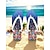 preiswerte Urlaubsandalen-Bunte Flip-Flops mit Blumenmuster für Damen – lebendige Strandsandalen im Bohème-Stil für den Sommer am Pool und im Resort