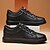 cheap Casual Sneakers-Men's Red Leather Sneakers with Sleek Design - Bold Casual Streetwear for Everyday Comfort