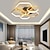 economico Lampade da soffitto con dimmer-plafoniera a led creativa moderna con 3 teste 52w 5 teste 80w dimmerazione continua app telecomando plafoniera a led esagonale adatta per camera da letto soggiorno sala da pranzo e illuminazione
