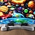 cheap Planet Tapestry-Blacklight Tapestry Glow in the Dark Glow Party UV Reactive Planet Universe Trippy Misty Nature Landscape Hanging Tapestry Wall Art Mural for Living Room Bedroom