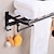 cheap Towel Bars-Aluminum Alloy Towel Holder Storage Organizer Shelf Wall Mounted Folding Towel Rack Bathroom Accessories, Black