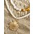 abordables Accessoires de vacances-Ensemble de colliers bohèmes superposés en coquillages et perles pour femmes – pendentif turquoise de style plage et breloques dorées pour les vacances d'été et les festivals