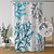 baratos Cortinas de Banho-Cortina de banho com ganchos 180cm*180cm(70"*70") Poliéster Lavável Impermeável Padrão de Algas Marinhas do Oceano para Decoração de Banheiro