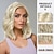baratos Perucas Sintéticas sem Touca-Perucas sintéticas Ondulado Onda de Água Parte lateral Partida Profunda Fabrico à Máquina Peruca 30 polegadas A1 Cabelo Sintético Mulheres Design de moda Clássico Confortável Loiro