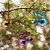 abordables Éclairage paysager-1 pièce de simulation solaire d&#039;extérieur, lumière décorative suspendue, abeille dorée, libellule violette, papillon bleu, cour, jardin, balcon, parc, art en fer, lumière de paysage lumineuse