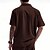 preiswerte Freizeithemden für Herren-Herren Hemd Sommerhemd Freizeithemd Strandhemd Knopfhemd Schwarz Weiß Gelb Marineblau Braun Kurzarm Einfach Revers Urlaub Hawaiianisch Fronttasche Bekleidung Polyester Mode Lässig Bequem