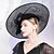 tanie Kapelusze na przyjęcia-kapelusze lniany melonik / kapelusz typu cloche kapelusz przeciwsłoneczny kapelusz sinamay wesele przyjęcie herbaciane eleganckie wesele z kokardą z piór nakrycie głowy