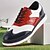preiswerte Herren Golfschuhe-Rote und marineblaue Golfschuhe für Herren – leistungsstarke Schnürsneaker mit Lederdetails für Golf, Sport und Freizeit