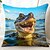 baratos estilo animal-Capa de Almofada Decorativa engraçada com Crocodilo 1PC Almofada Quadrada Macia para Sofá Capa de Almofada para Quarto Sala de Estar Cadeira