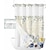 cheap Shower Curtains-No Hook Shower Curtains 180cm*180cm(70"*70"), Floral Extra Long Bathtub Curtains with Snap in Liner, Botanical Flowers Waterproof Washable Fabric Bathroom Shower Curtain Sets