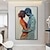 baratos Pinturas a Óleo-Pintura a óleo feita à mão, arte de parede pintada à mão, tela grossa abstrata para pessoas, decoração para casa, moldura esticada, pronta para pendurar
