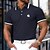 economico Polo classica da uomo-Per uomo Polo in Cotone Polo da Golf Lavoro Affari Colletto Polo a Coste Classico Manica Corta Essenziale Moderno Tinta unica Bottoni Logo Primavera &amp; Estate Vestibilità aderente Rosso scuro Giallo