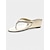preiswerte Urlaubsandalen-Flip-Flop-Sandalen mit goldenem Keilabsatz für Damen – metallisch glänzende Strand-Sandalen für den Sommerurlaub, Reisen und die Freizeit