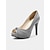 voordelige Open Teen Pumps-dames peep toe stiletto hakken - witte knoop hoge hakken voor bruiloften, gala's en romantische dagelijkse dates