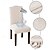 abordables Housse de chaise-Housse de chaise de salle à manger imperméable en velours de maïs pour la maison, housse de chaise extensible en polaire, housse de chaise
