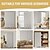 cheap Door Curtains-1 Linen Textured Magnetic Folding Room Divider Curtain, Blackout Curtain Closet Door Curtain Invisible for Bedroom Room Living Room No Puching or Tools