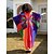 tanie Sukienki-Halloween Sukienka Kaftan Duma Tęczowy Codzienny Dla dorosłych Damskie Halloween Karnawał Parada równości Miesiąc Dumy Łatwe kostiumy na Halloween Wystroić