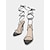 abordables Bal de promo-Sandales à talons aiguilles noires à lacets et strass pour femmes – Chaussures de bal sexy pour les boîtes de nuit, les événements formels et les soirées en amoureux
