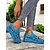 billige Sneakers til kvinner-hvite strikkede slip-on joggesko for kvinner – moderne og komfortabel stil for aktive kvinner i utendørs turer, treningsøkter og uformelle byutforskninger