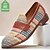 billige Udtalelsesko Shoes-flerfarvede vævede penny loafers til mænd – vintage nylonstrikkede slip-on kjolesko til smarte afslappede outfits