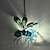 abordables Éclairage paysager-1 pièce de simulation solaire d&#039;extérieur, lumière décorative suspendue, abeille dorée, libellule violette, papillon bleu, cour, jardin, balcon, parc, art en fer, lumière de paysage lumineuse