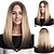 voordelige Synthetische trendy pruiken-Synthetische pruiken Kinky Recht Natuurlijk recht Middelste stuk Asymmetrisch kapsel Machinegemaakt Pruik 4.57 cm A1 Synthetisch haar Dames Middenscheiding Klassiek Kleurgradatie Blond