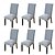 cheap Dining Chair Cover-1/4/6Pcs Dining Chair Cover Slipcovers Simple Geometric Lines Jacquard Slipcovers