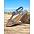 baratos Sandálias de Férias-sandálias femininas boêmias com contas elásticas slingback – sapatos baixos de verão azuis e cobre para caminhadas, férias e praia