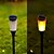 abordables Éclairages pour allées-Lampes solaires d&#039;extérieur étanches avec trépied, flamme vacillante, étanche IPX4, pour allées de jardin, décorations de chemin (4 pièces, 2 pièces, 1 pièce)