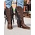 abordables Cowboy et bottes occidentales-Bottes western bohèmes roses à franges étoiles pour femmes – style cowgirl chic avec talon bloc pour les festivals de musique et les tenues décontractées