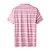 baratos Polo Elite Masculino-Masculino mistura de seda negócios casual lapela manga curta escritório estilo antigo dinheiro listrado botões verão primavera outono rosa azul verde