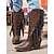 abordables Cowboy et bottes occidentales-Bottes western bohèmes roses à franges étoiles pour femmes – style cowgirl chic avec talon bloc pour les festivals de musique et les tenues décontractées