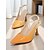 halpa Stiletto-korkokengät-naisten kiiltonahkaiset slingback-korkokengät – teräväkärkiset krokotikuidut gradienttiväriset korkkarit liiketapaamisiin