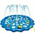 voordelige Koel buiten-100cm/39.37in extra groot luxe buitenspeelgoed - draagbaar zwembad met watersproeiers, alfabet &amp;leermat met getallen, levendig regenboogontwerp, pvc-materiaal, ideaal voor jongeren van 3 tot 5 jaar,