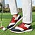 preiswerte Herren Golfschuhe-Rote und marineblaue Golfschuhe für Herren – leistungsstarke Schnürsneaker mit Lederdetails für Golf, Sport und Freizeit
