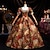 economico Vestiti-Vintage Rococò Rinascimento Maxi Vestito Normale A sbuffo Principessa Sposa Pieghettato Con Volant Principessa Girocollo Costume Per donna Halloween Carnevale Mascherata Feste Halloween Performance