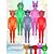 abordables Costume de jeu vidéo-Sprunki Incredibox Créatures souriantes Costume de Groupe Combinaison Combinaisons Costume de Carnaval S&#039;habiller Costumes de jeux vidéofor Enfant Adulte Unisexe Performance Soirée Comic-Con