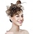 economico Fascinator-Cappello da donna con fascinator, stile anni &#039;20 e &#039;50, per feste di nozze, cocktail, fiori, rete, piume, fermaglio per capelli per carnevale
