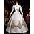 economico Vestiti-Vintage Rococò Rinascimento Maxi Vestito Normale A sbuffo Principessa Sposa Pieghettato Con Volant Principessa Girocollo Costume Per donna Halloween Carnevale Mascherata Feste Halloween Performance