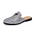 economico Casuale-muli da uomo con nappe glitterate argentate – scarpe eleganti senza schienale scintillanti per balli di fine anno e spettacoli serali