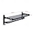 cheap Towel Bars-Aluminum Alloy Towel Holder Storage Organizer Shelf Wall Mounted Folding Towel Rack Bathroom Accessories, Black