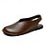billiga Semester Sandaler-bruna slip-on sandaler i konstläder för män – avslappnade vardagsskor för varmt väder