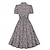 preiswerte Kleider-Retro Vintage 1950er Kleid Swing-Kleid Blumen Kostüm Damen Karneval Maskerade Alltagskleidung Junggesellinnenabschiedsparty Erwachsene Kleid Abschlussballkleider