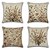 billiga blom- och växtstil-Vintage Pastoral Dekorativa Kuddöverdrag 4PC Mjukt Fyrkantigt Soffkuddöverdrag Kuddöverdrag för Sovrum Vardagsrum Soffa Stolv