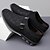 billiga Tillfällig-svarta slip-on sneakers för män med texturerad design – bekväma skor för vardags- och vardagsbruk