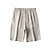 billiga Herrarnas Elite Shorts-herrshorts i 100 % linne enfärgade ovanför knäna vardagssemester etnisk stil blå khaki