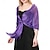 billige Sjal-Kvinne Wrap Elegant Solbeskyttelse Uten Ermer Polyester Bryllup Wraps Med Ren Farge Bryllup Sommer